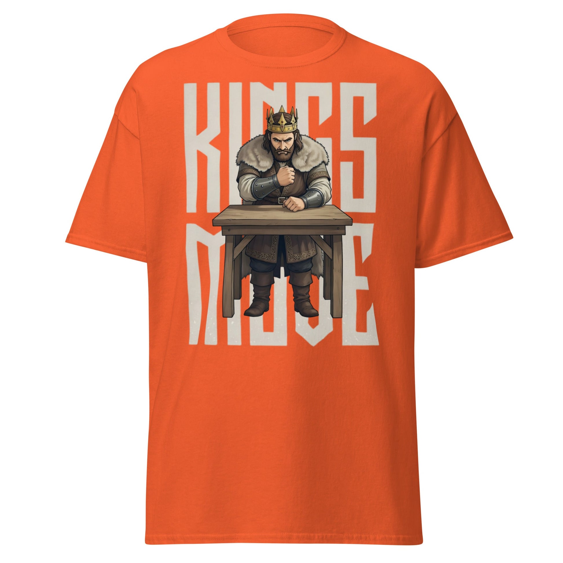 King’s Move Armwrestling T-Shirt | Pro Puller Graphic Tee - Orange - T-Shirts Online