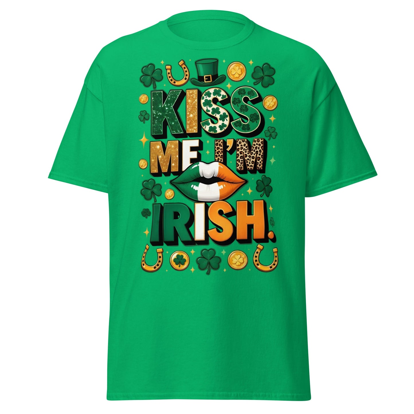 Kiss Me I'm Irish T-Shirt - Lucky St. Patrick's Day Tee - Irish Green - T-Shirts Online