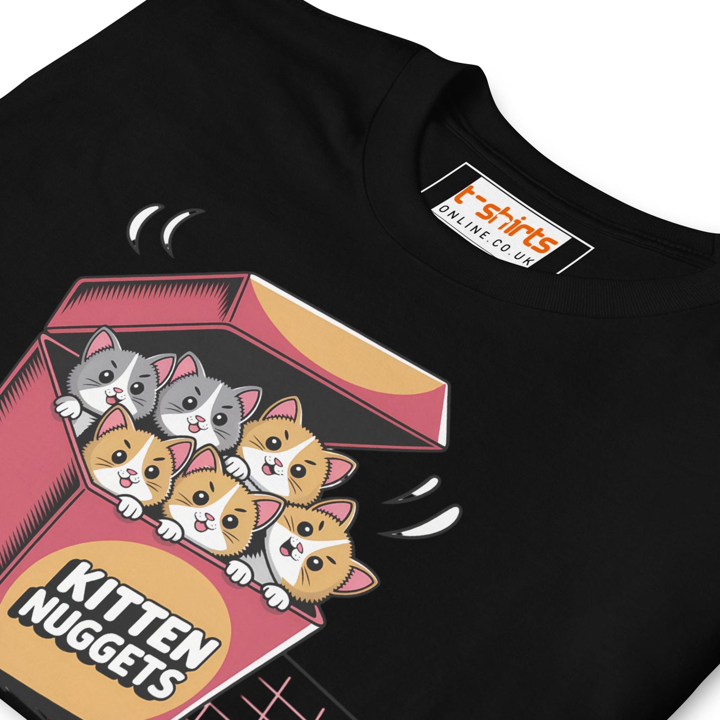 Kitten Nuggets T-Shirt | Funny Cute Cat Tee - Black - T-Shirts Online