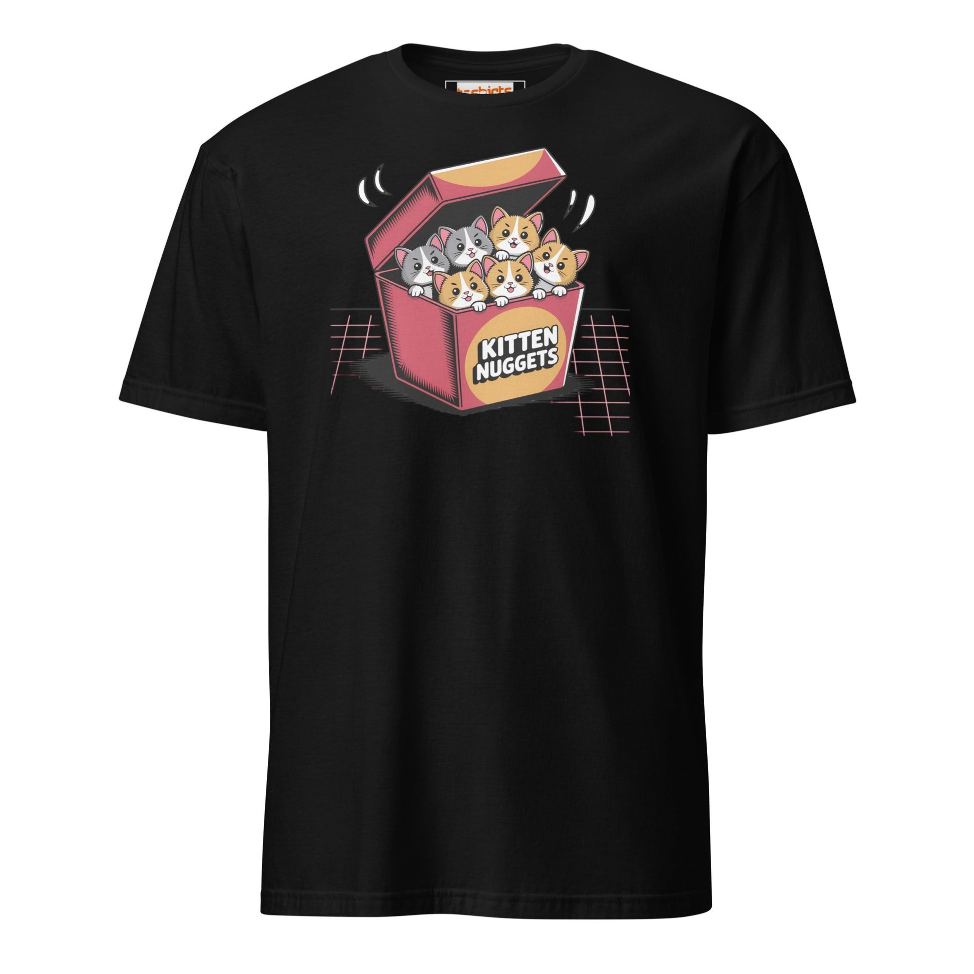 Kitten Nuggets T-Shirt | Funny Cute Cat Tee - Black - T-Shirts Online