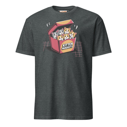 Kitten Nuggets T-Shirt | Funny Cute Cat Tee - Dark Heather - T-Shirts Online