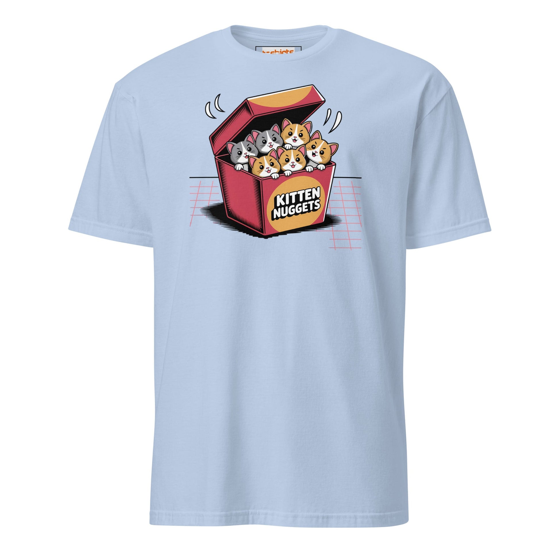 Kitten Nuggets T-Shirt | Funny Cute Cat Tee - Light Blue - T-Shirts Online