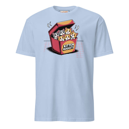 Kitten Nuggets T-Shirt | Funny Cute Cat Tee - Light Blue - T-Shirts Online