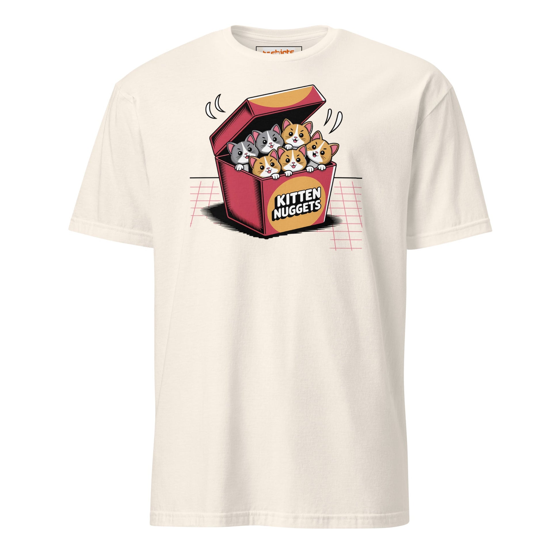 Kitten Nuggets T-Shirt | Funny Cute Cat Tee - Natural - T-Shirts Online