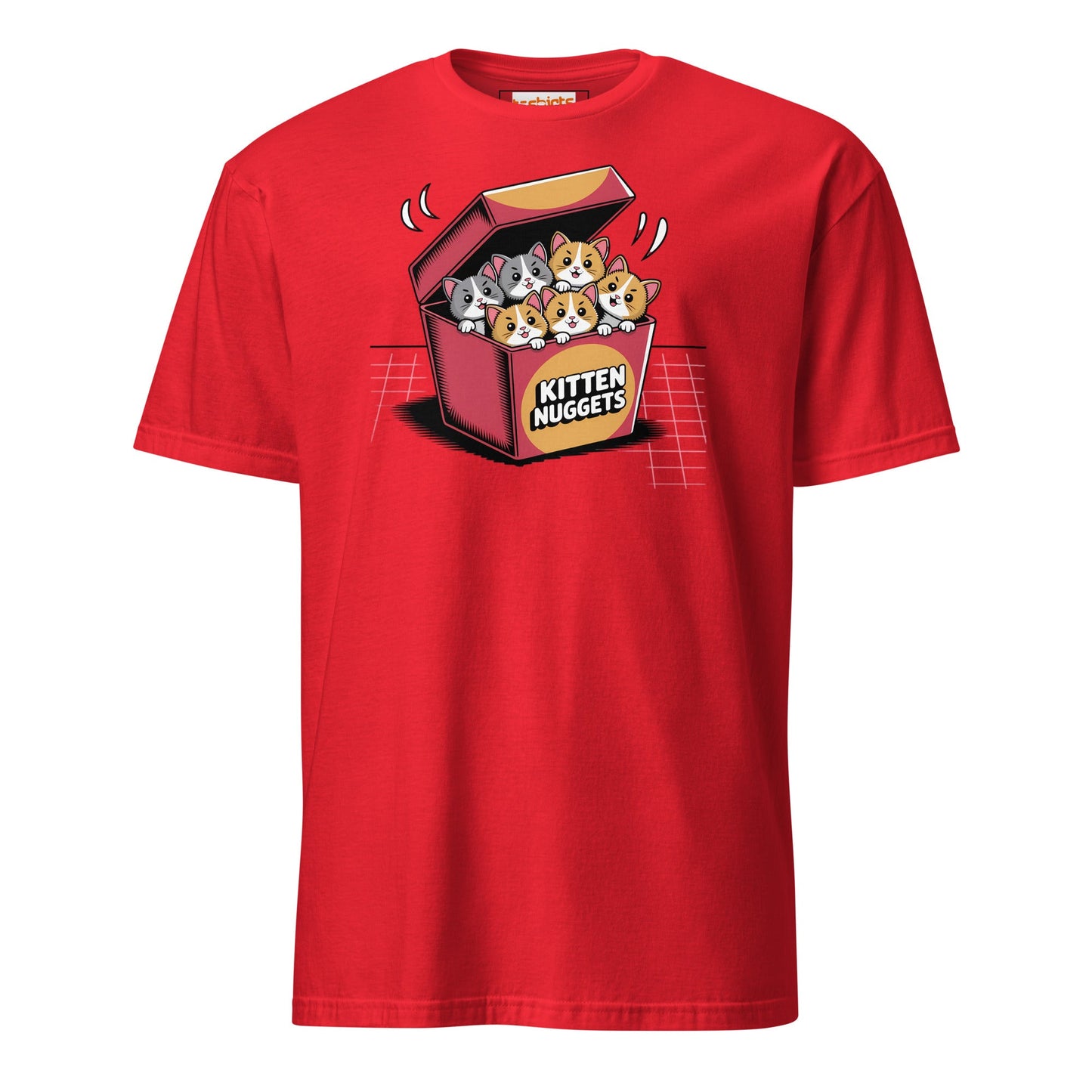 Kitten Nuggets T-Shirt | Funny Cute Cat Tee - Red - T-Shirts Online