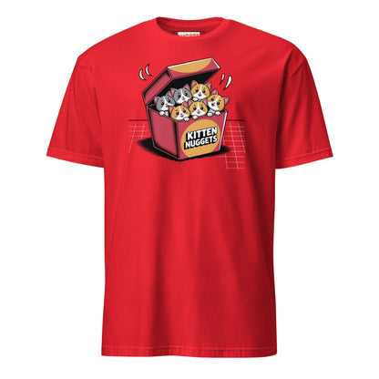 Kitten Nuggets T-Shirt | Funny Cute Cat Tee - Red - T-Shirts Online