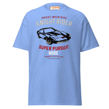 Knight Rider T-Shirt – Super Pursuit Mode Retro Tee - Carolina Blue - T-Shirts Online