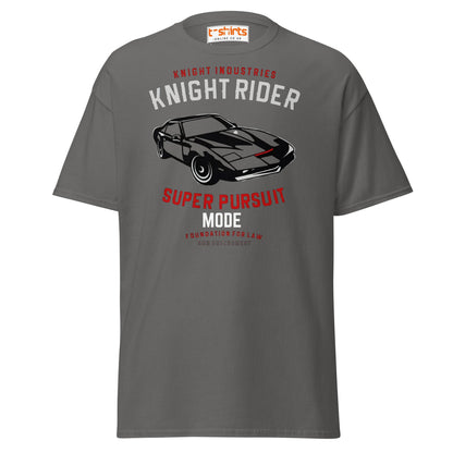 Knight Rider T-Shirt – Super Pursuit Mode Retro Tee - Charcoal - T-Shirts Online