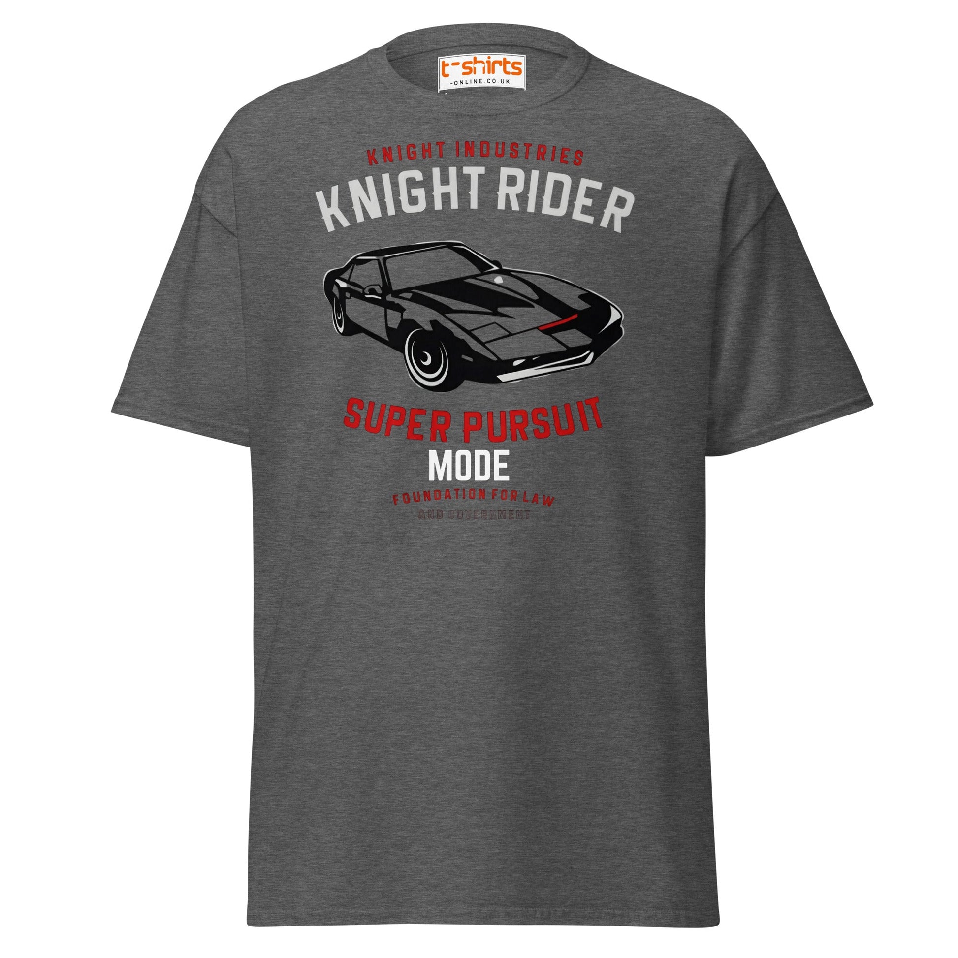 Knight Rider T-Shirt – Super Pursuit Mode Retro Tee - Dark Heather - T-Shirts Online