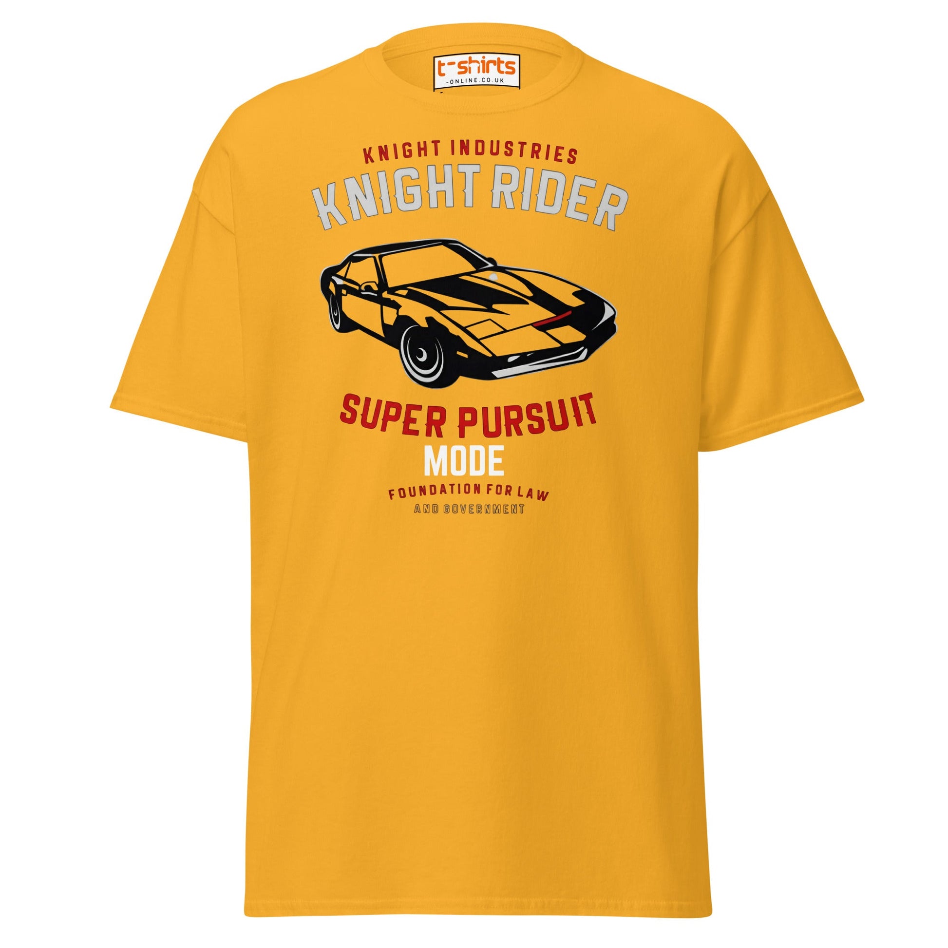 Knight Rider T-Shirt – Super Pursuit Mode Retro Tee - Gold - T-Shirts Online