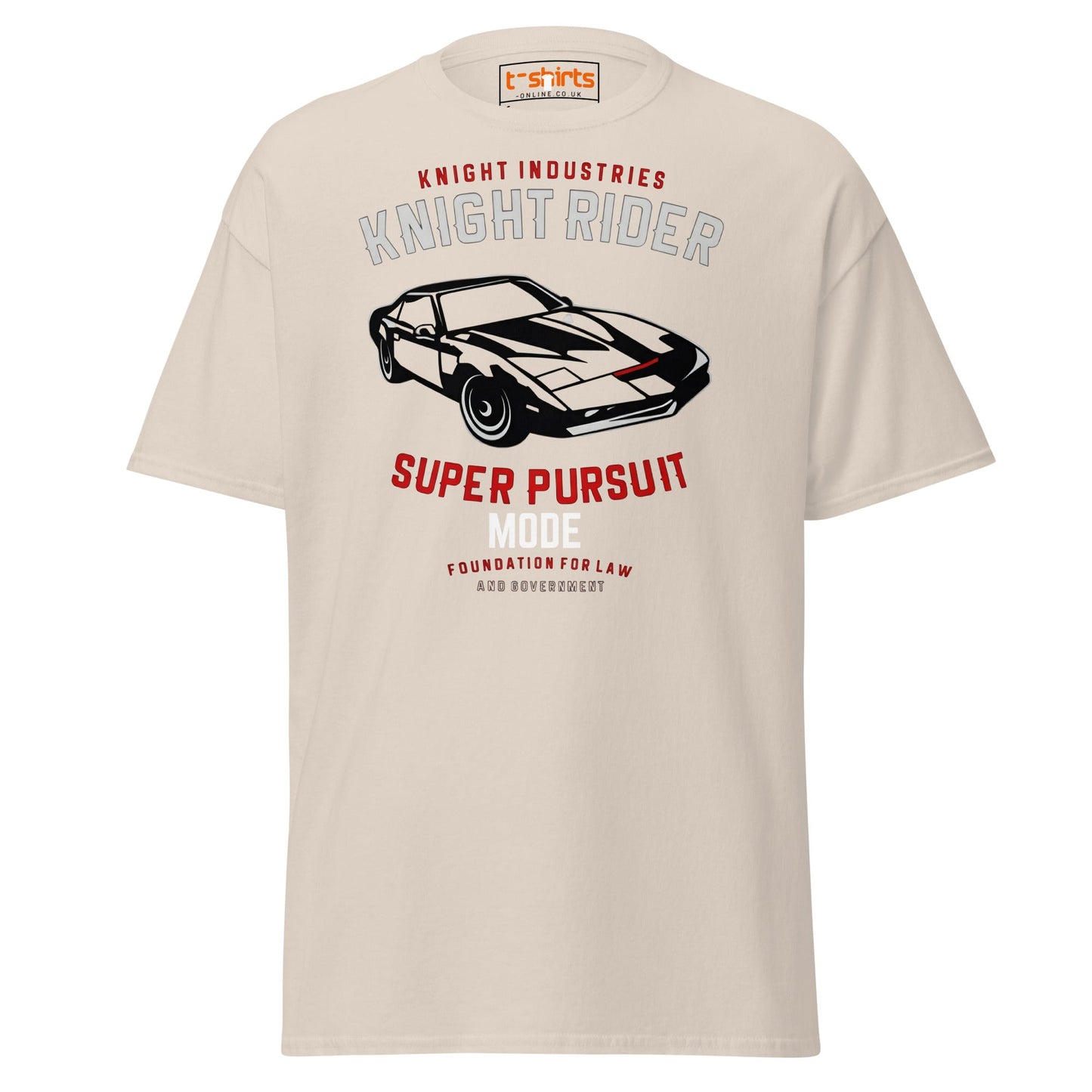 Knight Rider T-Shirt – Super Pursuit Mode Retro Tee - Natural - T-Shirts Online