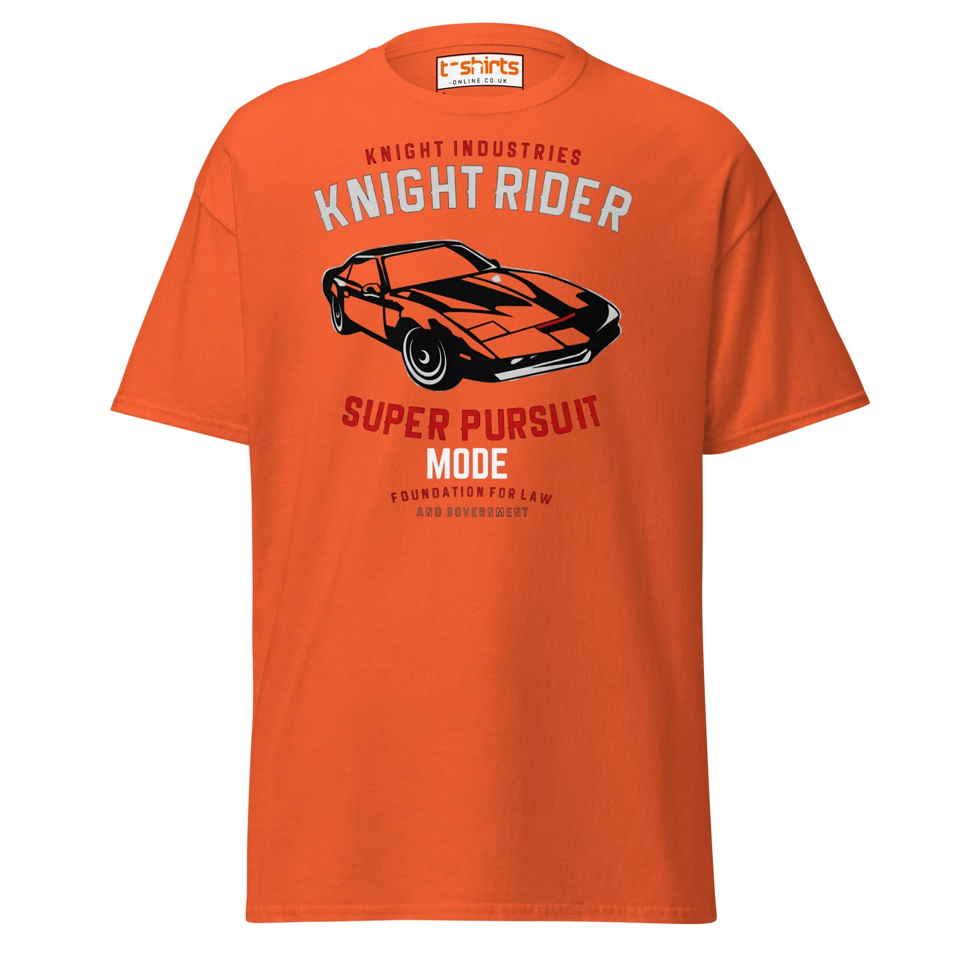 Knight Rider T-Shirt – Super Pursuit Mode Retro Tee - Orange - T-Shirts Online