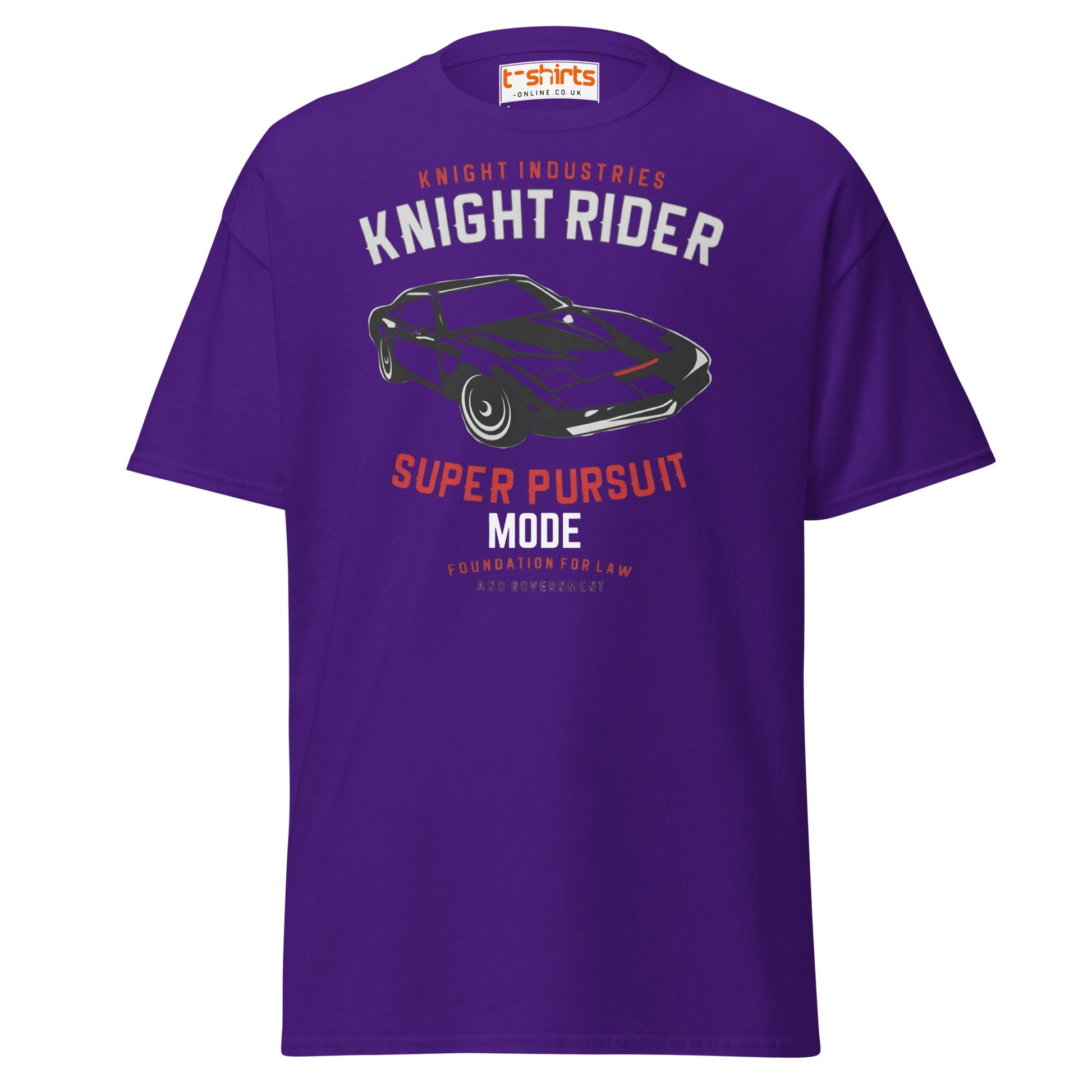 Knight Rider T-Shirt – Super Pursuit Mode Retro Tee - Purple - T-Shirts Online