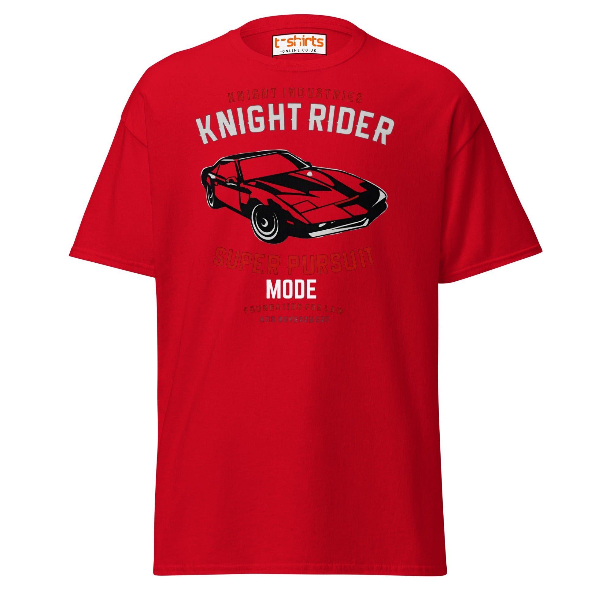 Knight Rider T-Shirt – Super Pursuit Mode Retro Tee - Red - T-Shirts Online