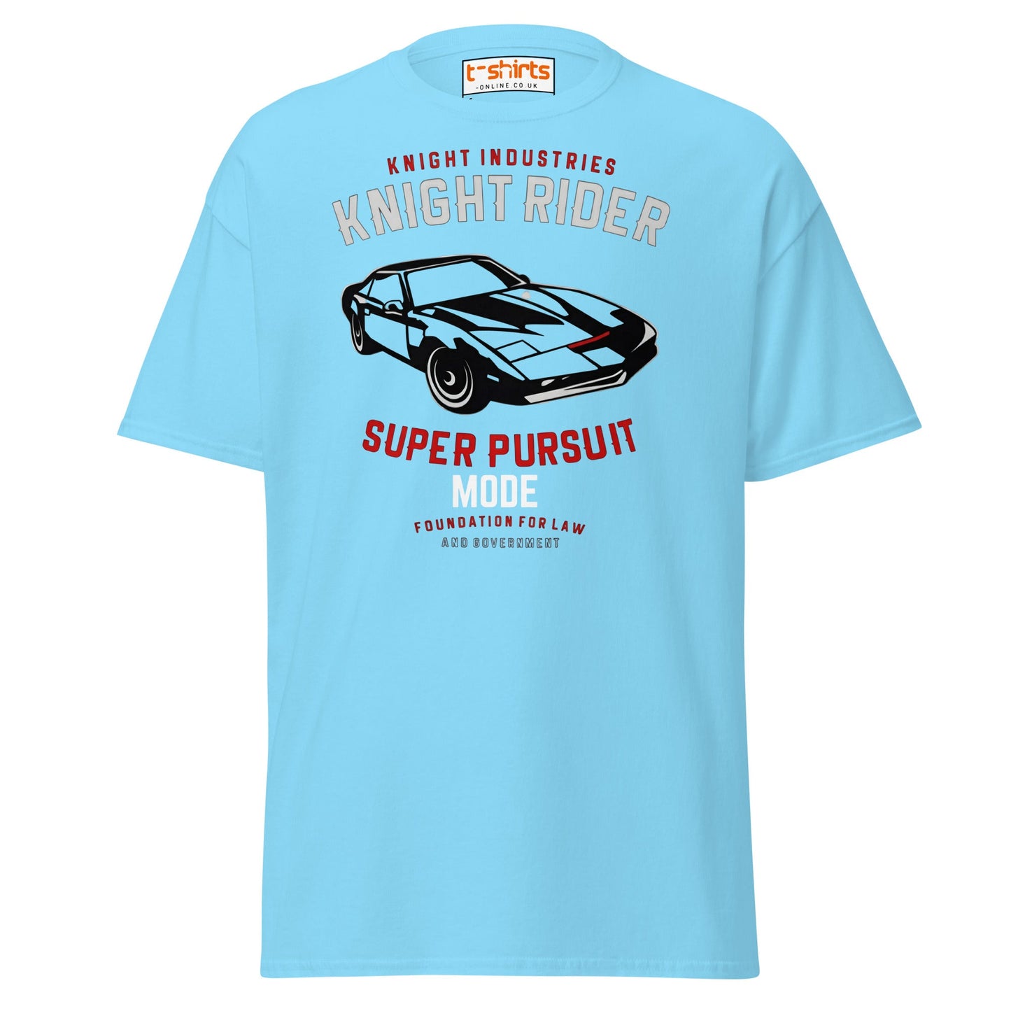 Knight Rider T-Shirt – Super Pursuit Mode Retro Tee - Sky - T-Shirts Online
