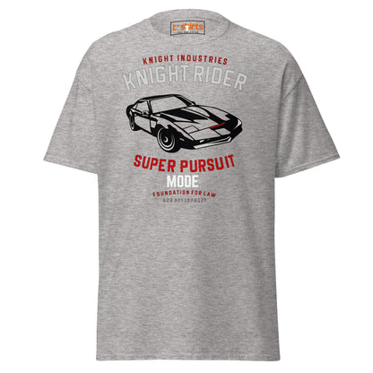 Knight Rider T-Shirt – Super Pursuit Mode Retro Tee - Sport Grey - T-Shirts Online