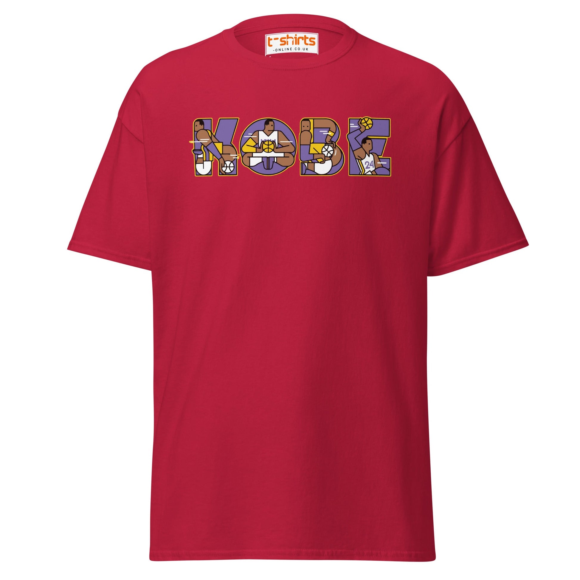 Kobe Tribute T-Shirt | Retro Basketball Art Tee - Cardinal - T-Shirts Online