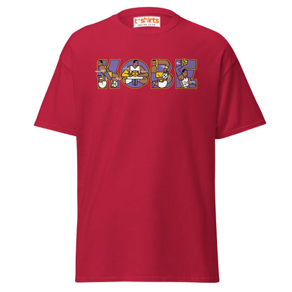 Kobe Tribute T-Shirt | Retro Basketball Art Tee - Cardinal - T-Shirts Online