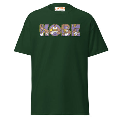 Kobe Tribute T-Shirt | Retro Basketball Art Tee - Forest Green - T-Shirts Online