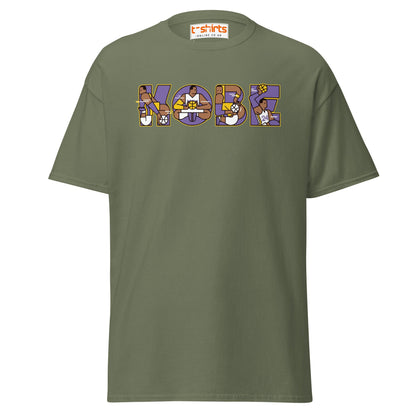 Kobe Tribute T-Shirt | Retro Basketball Art Tee - Military Green - T-Shirts Online
