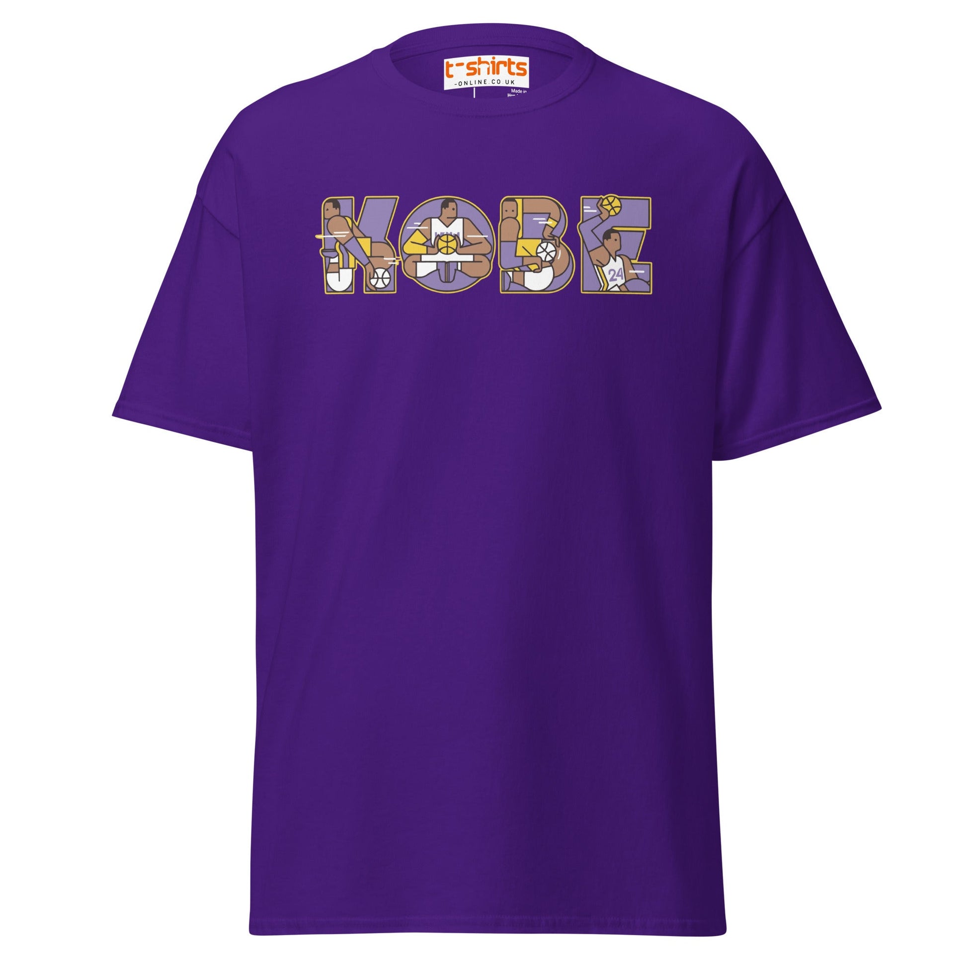 Kobe Tribute T-Shirt | Retro Basketball Art Tee - Purple - T-Shirts Online