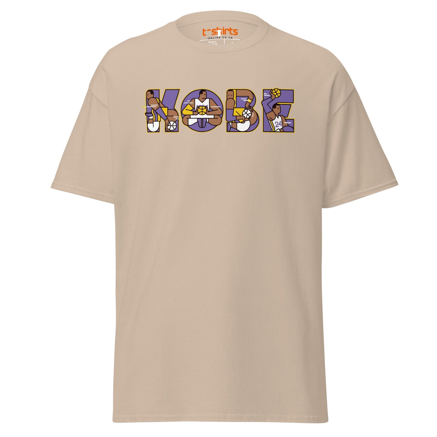 Kobe Tribute T-Shirt | Retro Basketball Art Tee - Sand - T-Shirts Online
