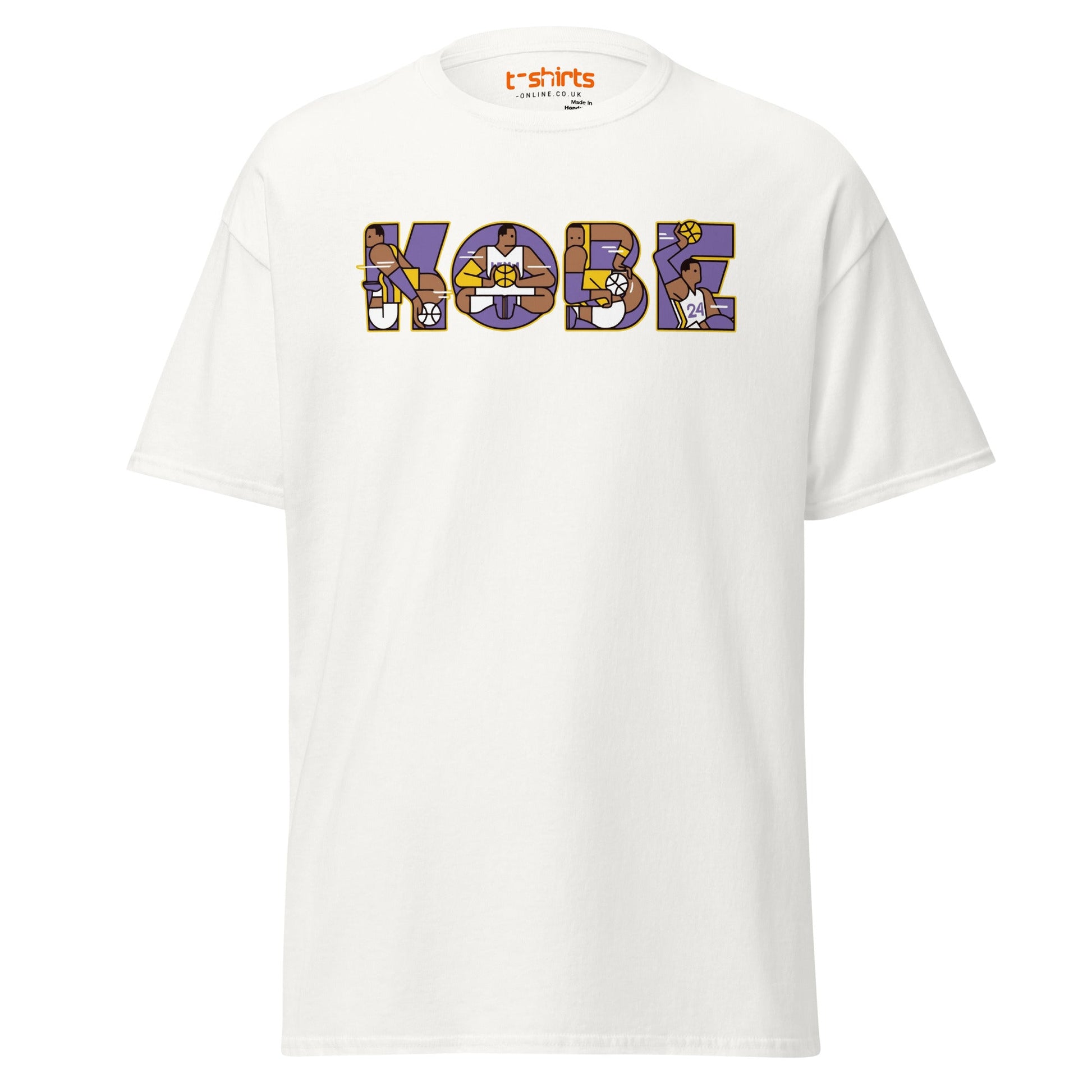 Kobe Tribute T-Shirt | Retro Basketball Art Tee - White - T-Shirts Online