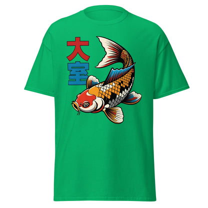 Koi Fish Pop Art T-Shirt Japanese Tattoo Style Tee - Irish Green - T-Shirts Online