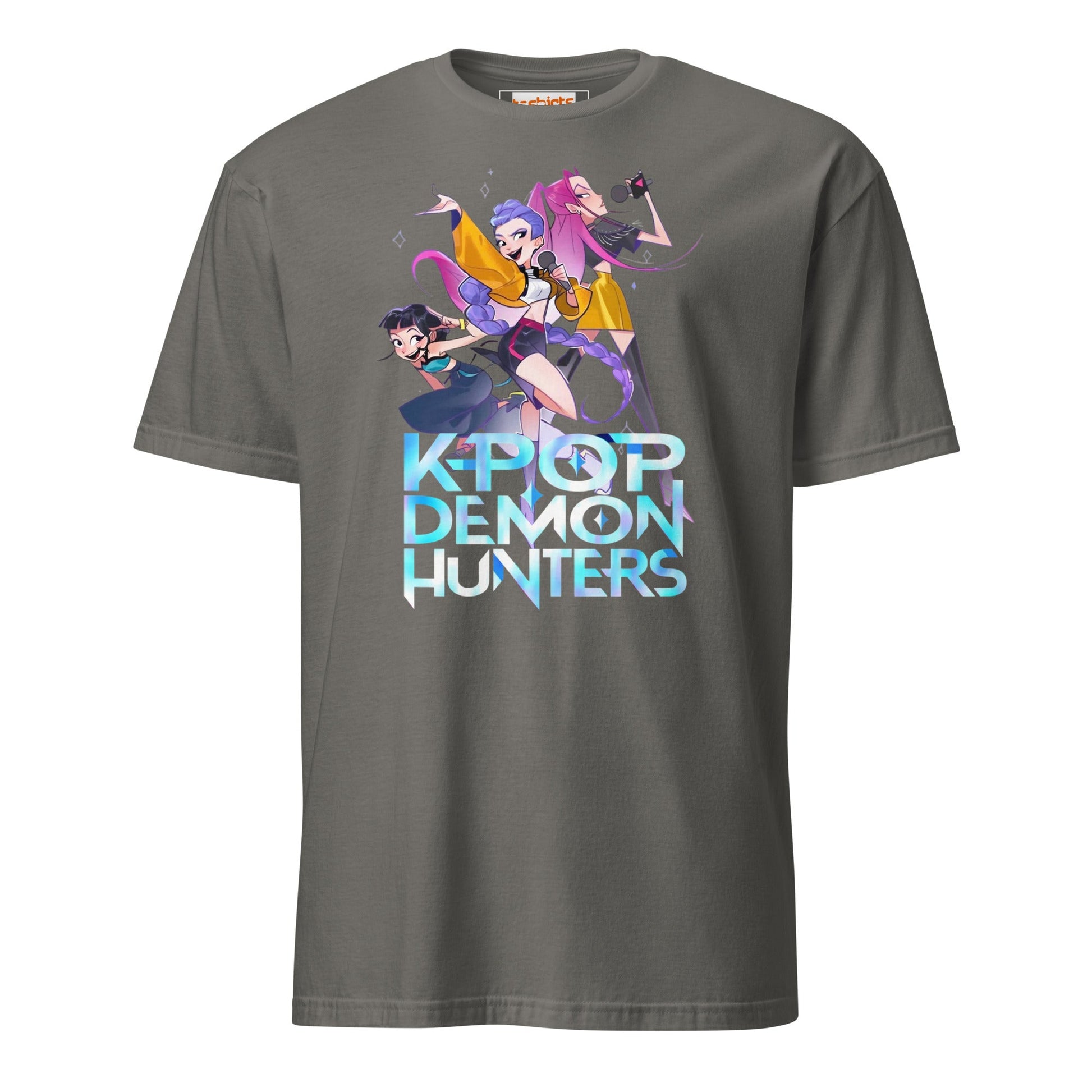 KPOP Demon Hunters T-Shirt | Anime Tee - Charcoal - T-Shirts Online