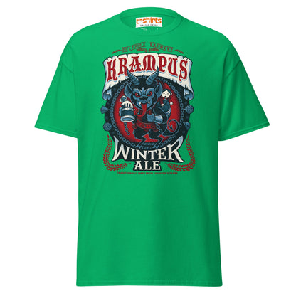 Krampus Winter Ale T-Shirt | Funny Gothic Christmas Tee - Irish Green - T-Shirts Online