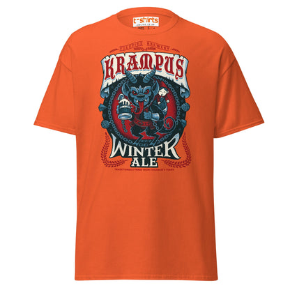 Krampus Winter Ale T-Shirt | Funny Gothic Christmas Tee - Orange - T-Shirts Online