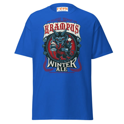 Krampus Winter Ale T-Shirt | Funny Gothic Christmas Tee - Royal - T-Shirts Online