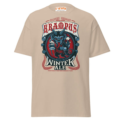 Krampus Winter Ale T-Shirt | Funny Gothic Christmas Tee - Sand - T-Shirts Online