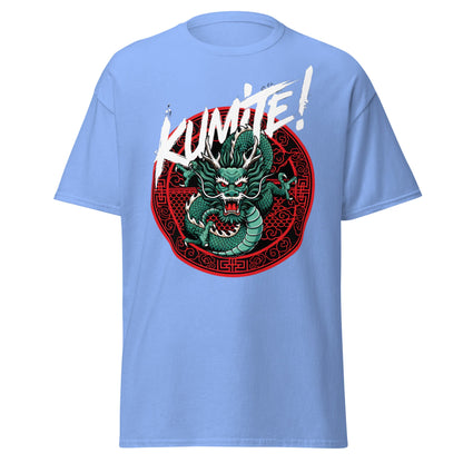 Kumite Dragon T-Shirt - Martial Arts Graphic Tee - Carolina Blue - T-Shirts Online