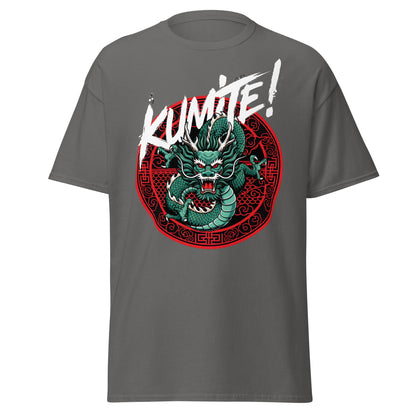Kumite Dragon T-Shirt - Martial Arts Graphic Tee - Charcoal - T-Shirts Online