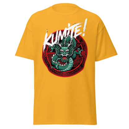 Kumite Dragon T-Shirt - Martial Arts Graphic Tee - Gold - T-Shirts Online