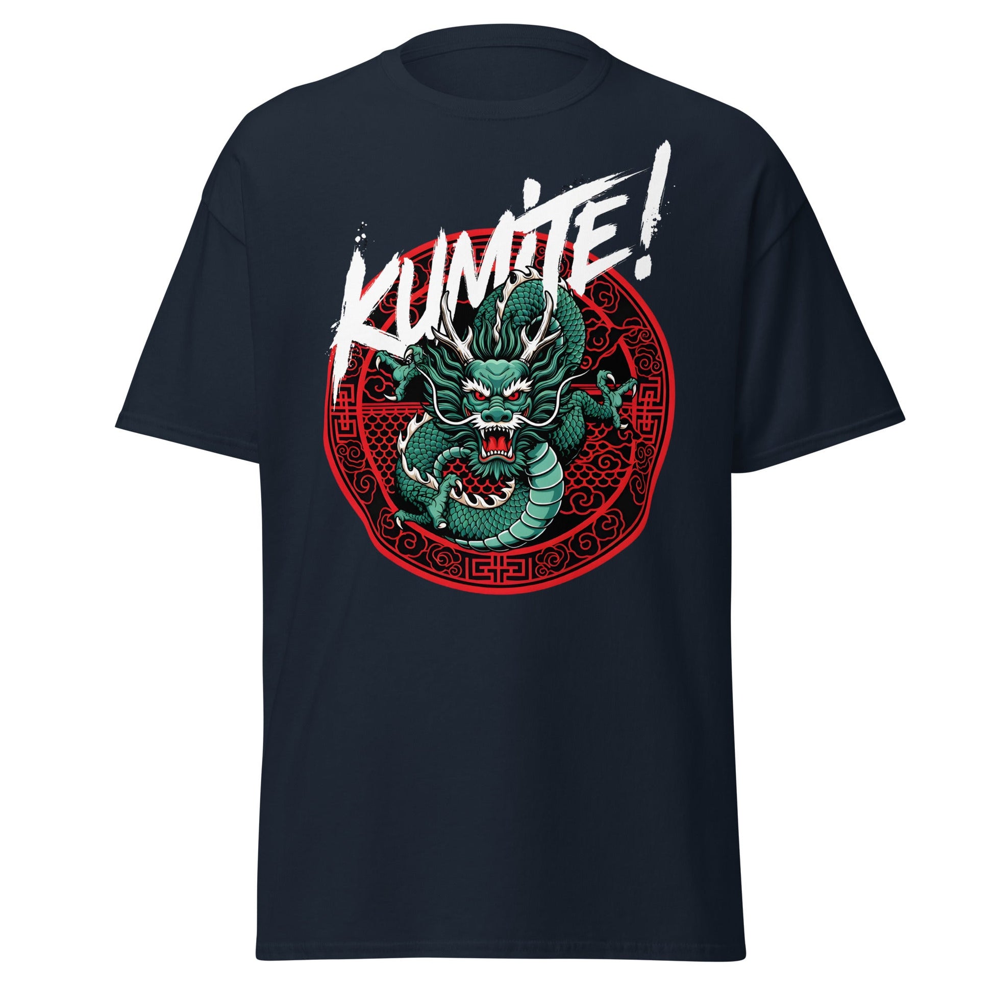 Kumite Dragon T-Shirt - Martial Arts Graphic Tee - Navy - T-Shirts Online