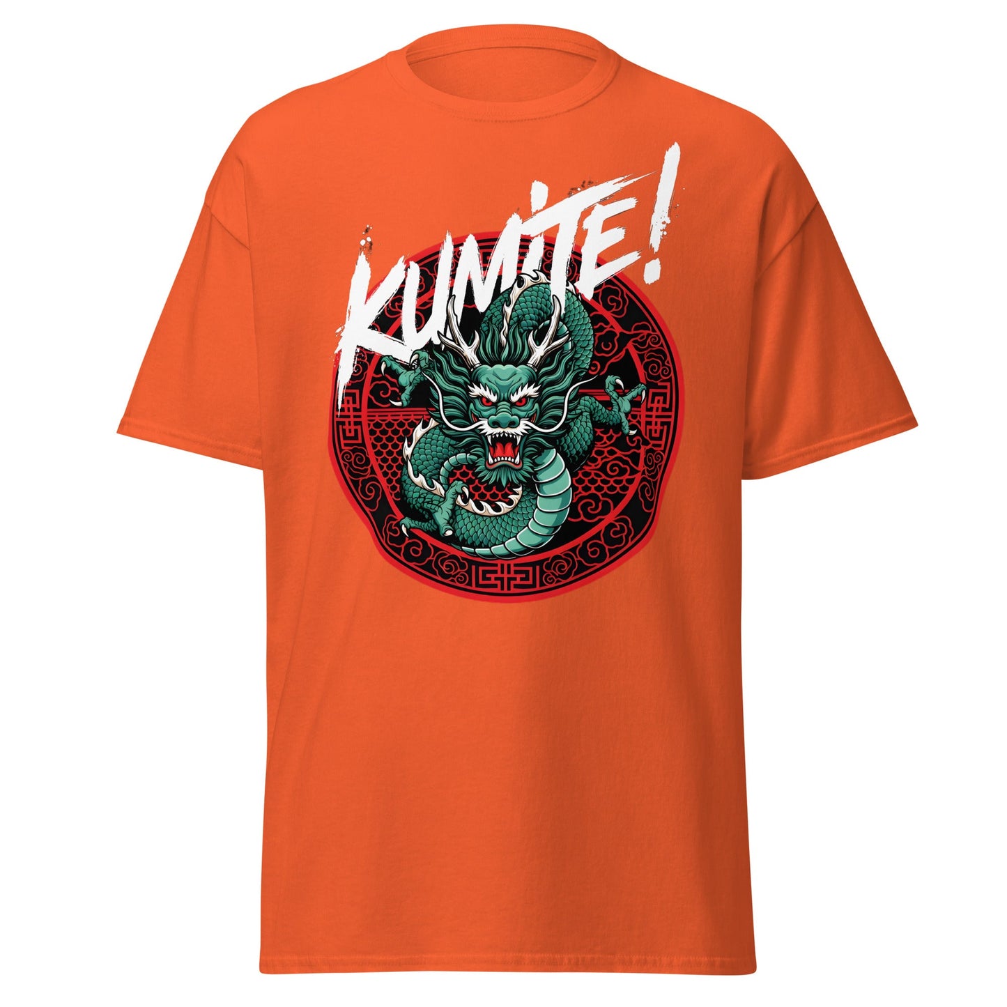 Kumite Dragon T-Shirt - Martial Arts Graphic Tee - Orange - T-Shirts Online