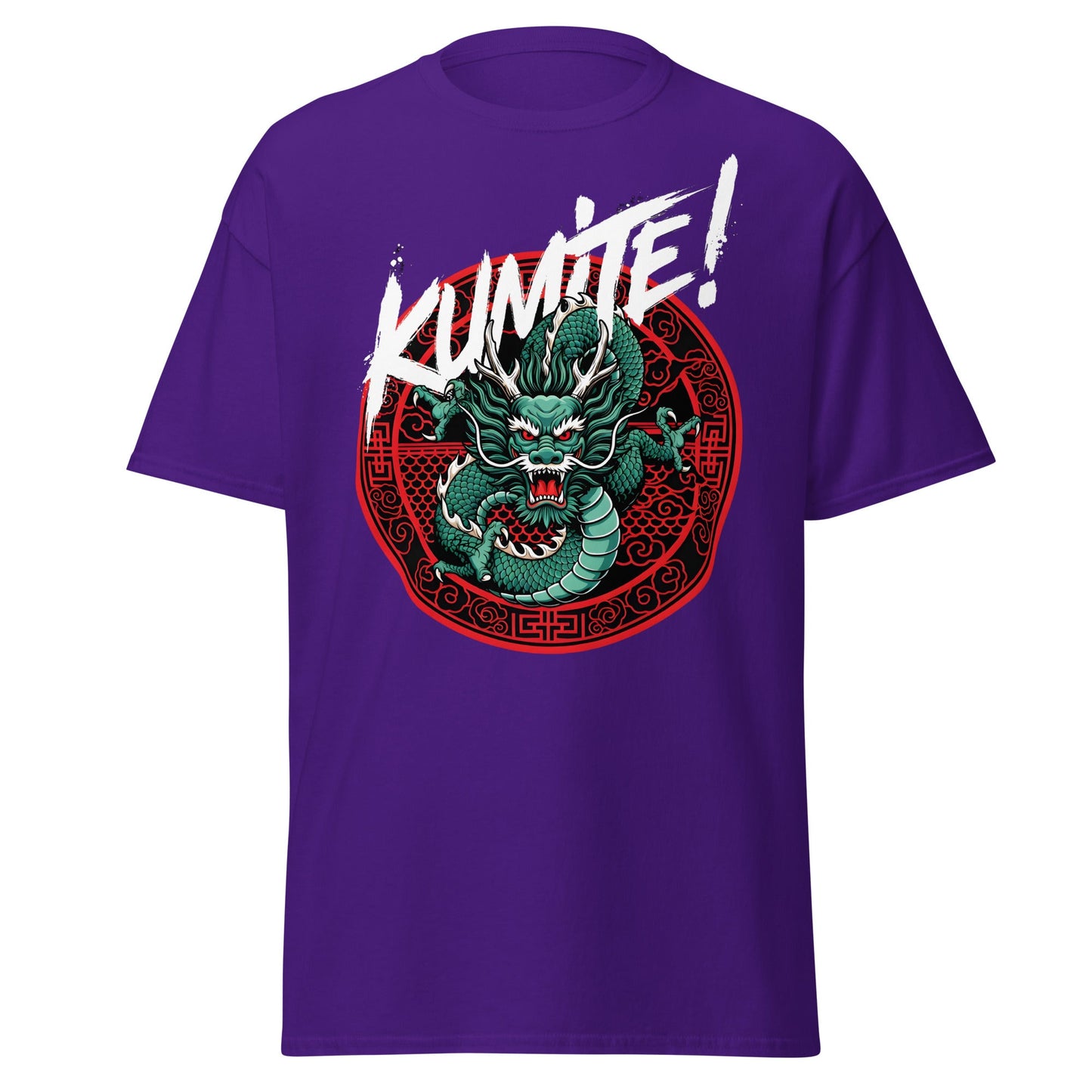 Kumite Dragon T-Shirt - Martial Arts Graphic Tee - Purple - T-Shirts Online
