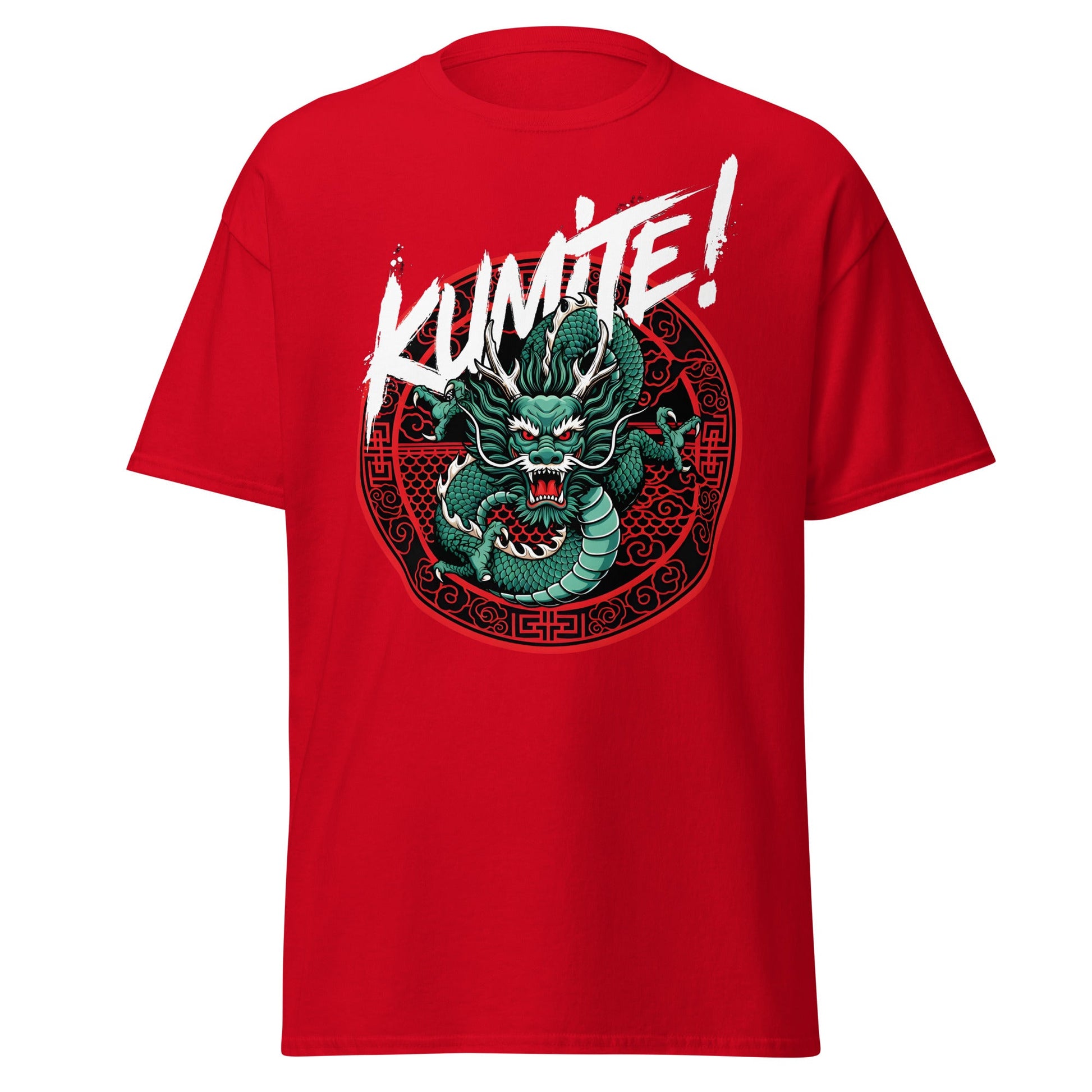 Kumite Dragon T-Shirt - Martial Arts Graphic Tee - Red - T-Shirts Online