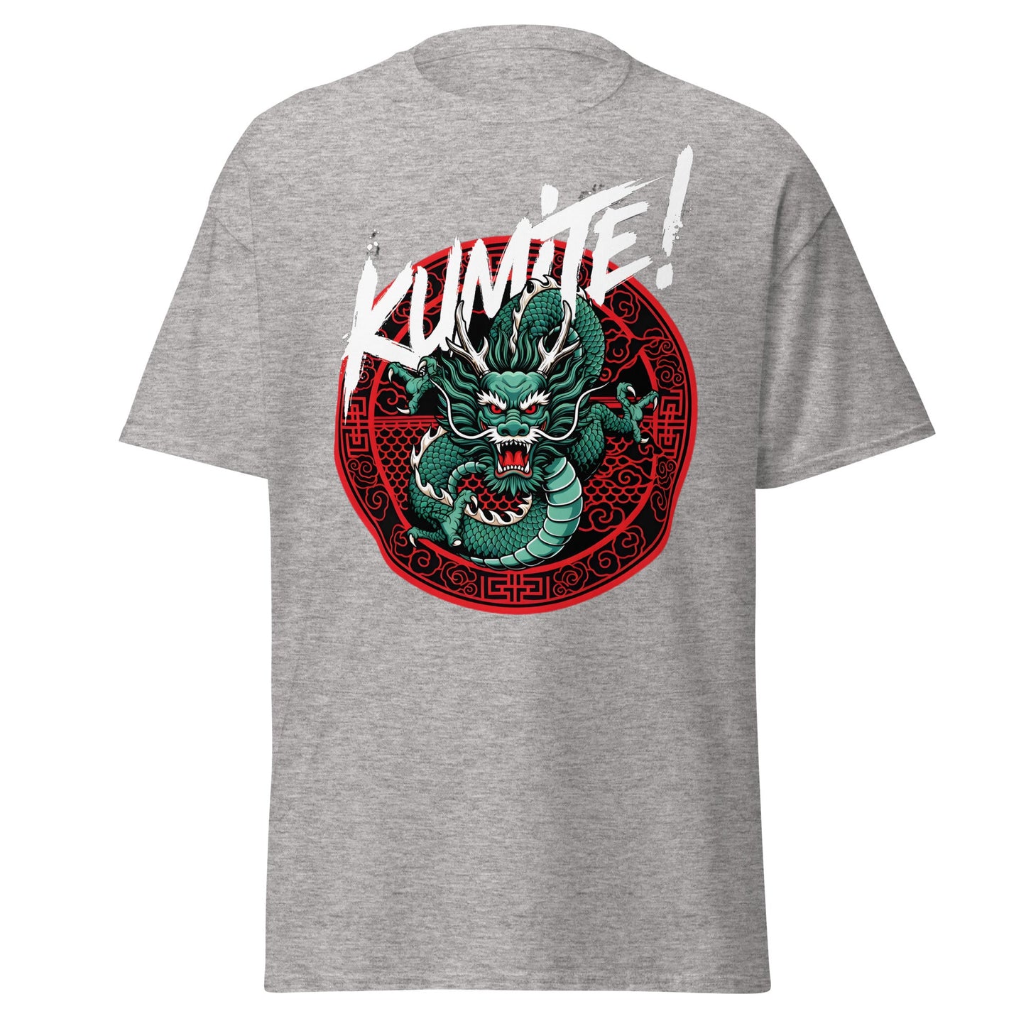 Kumite Dragon T-Shirt - Martial Arts Graphic Tee - Sport Grey - T-Shirts Online