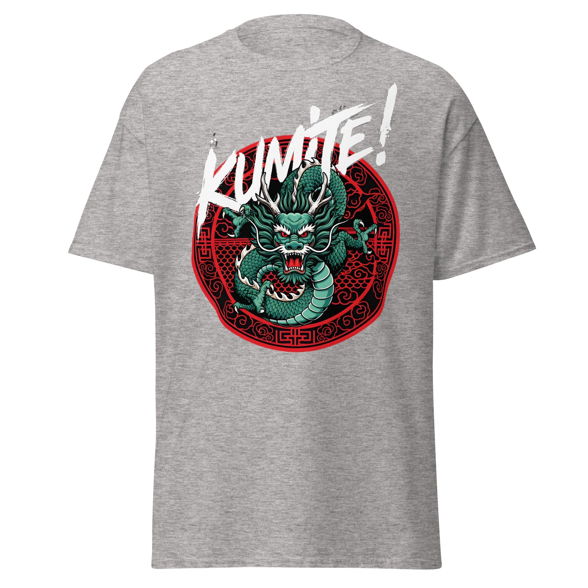 Kumite Dragon T-Shirt - Martial Arts Graphic Tee - Sport Grey - T-Shirts Online