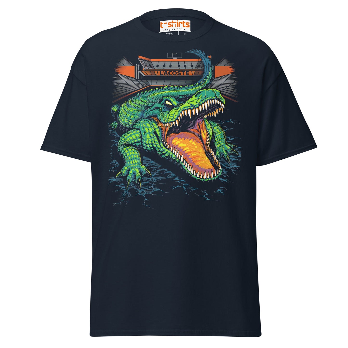 Lacoste Monster T-Shirt – Savage Crocodile Tee - Navy - T-Shirts Online