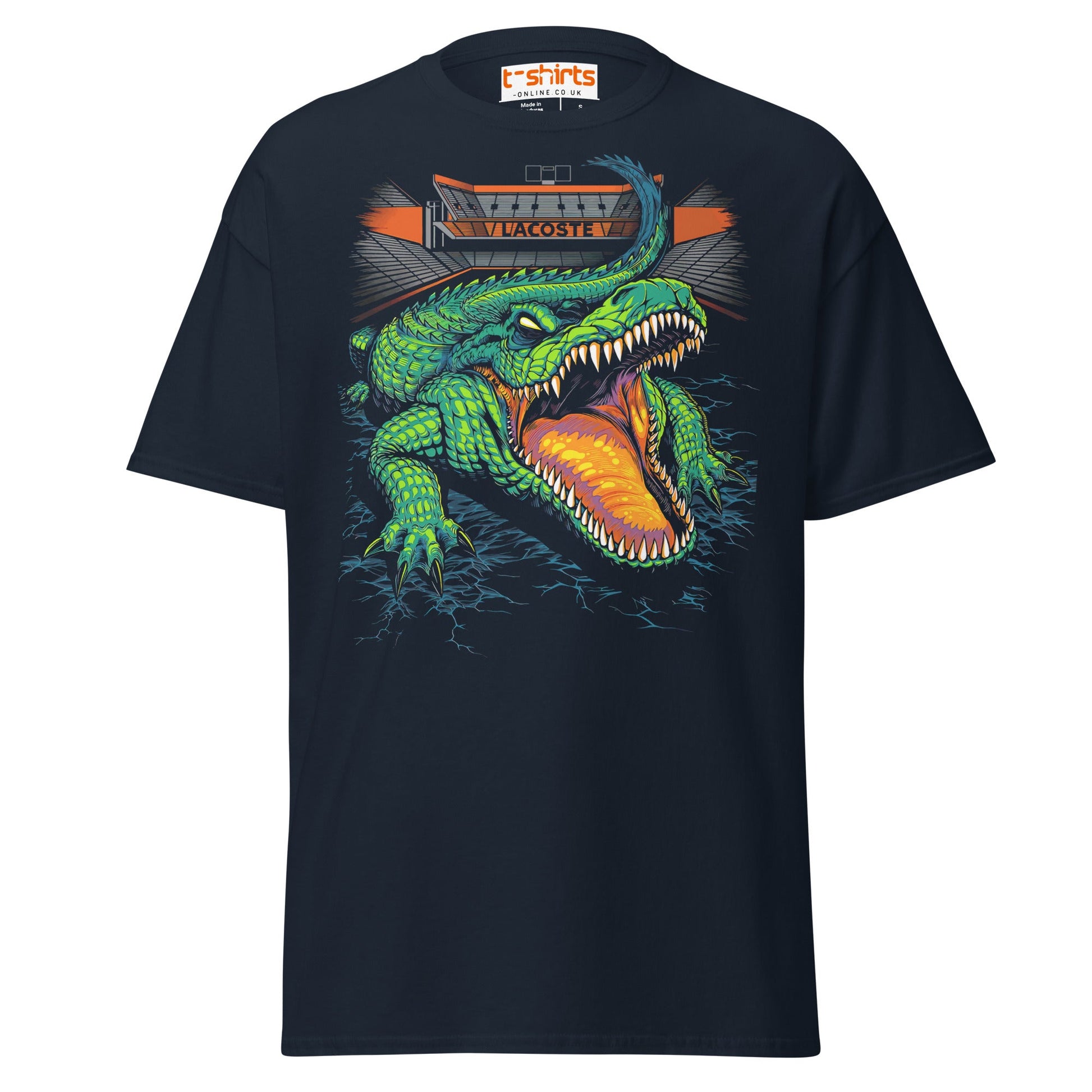 Lacoste Monster T-Shirt – Savage Crocodile Tee - Navy - T-Shirts Online