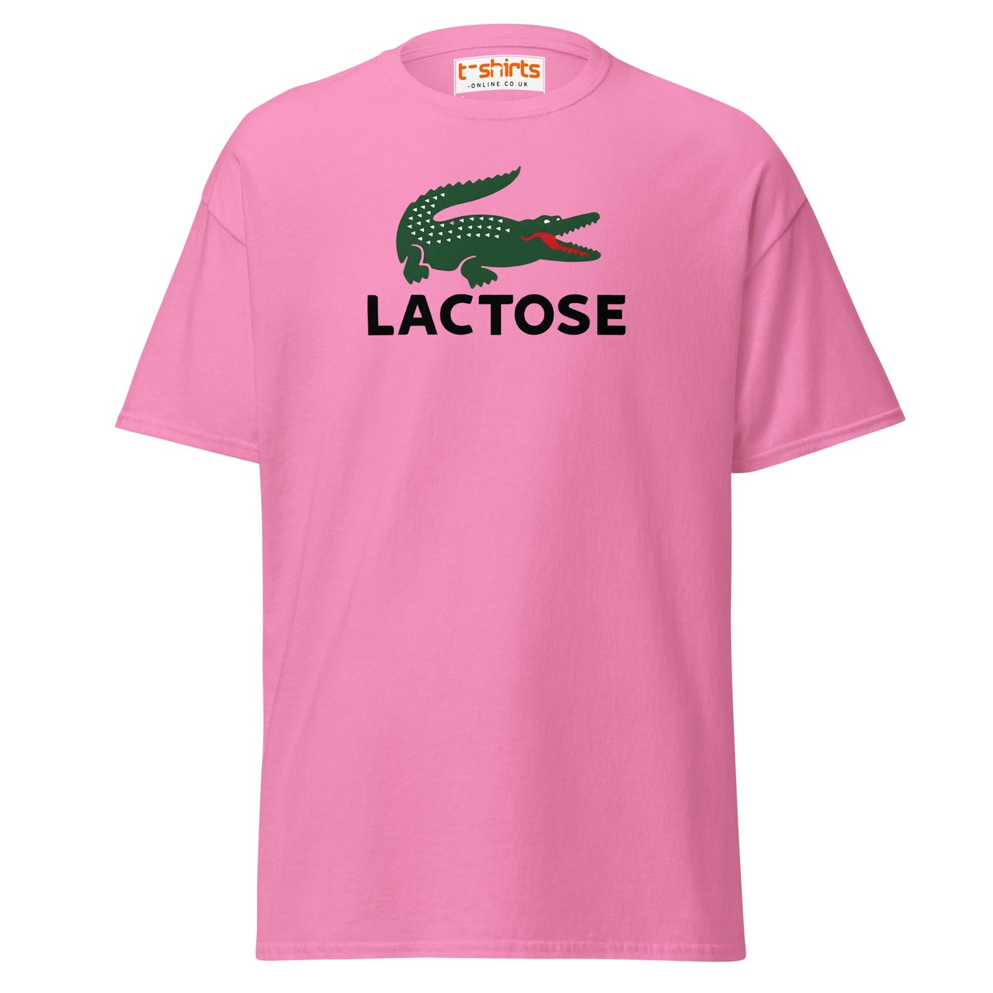 Lactose T-Shirt | Funny Parody Crocodile Logo Tee - Azalea - T-Shirts Online