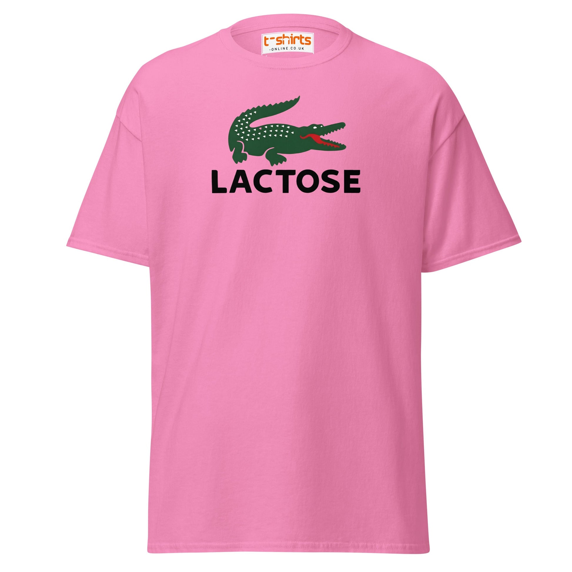 Lactose T-Shirt | Funny Parody Crocodile Logo Tee - Azalea - T-Shirts Online