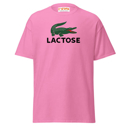 Lactose T-Shirt | Funny Parody Crocodile Logo Tee - Azalea - T-Shirts Online