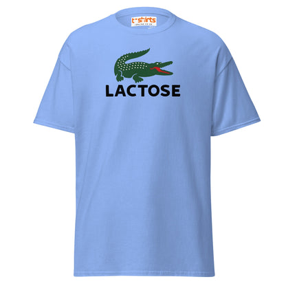 Lactose T-Shirt | Funny Parody Crocodile Logo Tee - Carolina Blue - T-Shirts Online