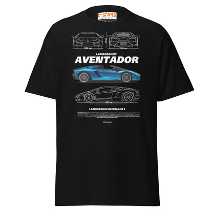 Lamborghini Aventador T-Shirt | Supercar Tee - Black - T-Shirts Online