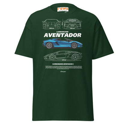 Lamborghini Aventador T-Shirt | Supercar Tee - Forest Green - T-Shirts Online
